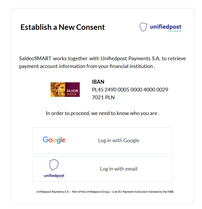 Authorization page