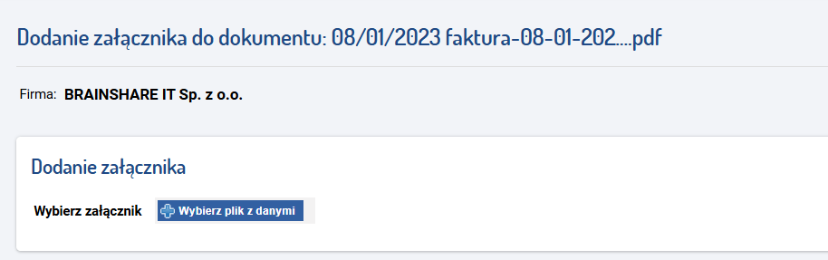 Wybór plików do załączenia