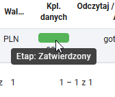 Etap Zatwierdzony na liście etapów dokumentu