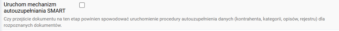 Dwie flagi autouzupełniania SMART w konfiguracji etapu