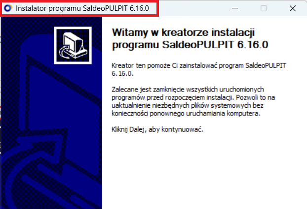 Kreator instalacji SaldeoPULPIT